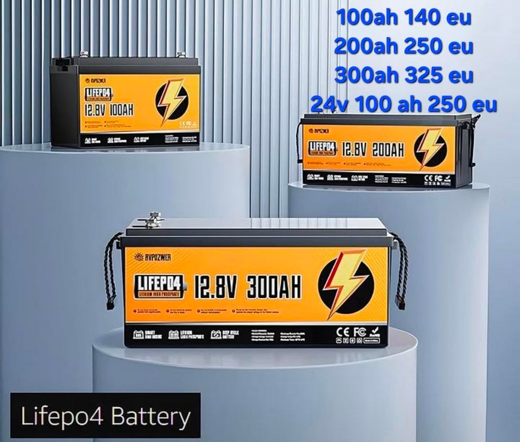 Lifepo4 Accu 12.8V / 24V - Diverse Capaciteiten, Watersport en Boten, Ophalen of Verzenden, Nieuw