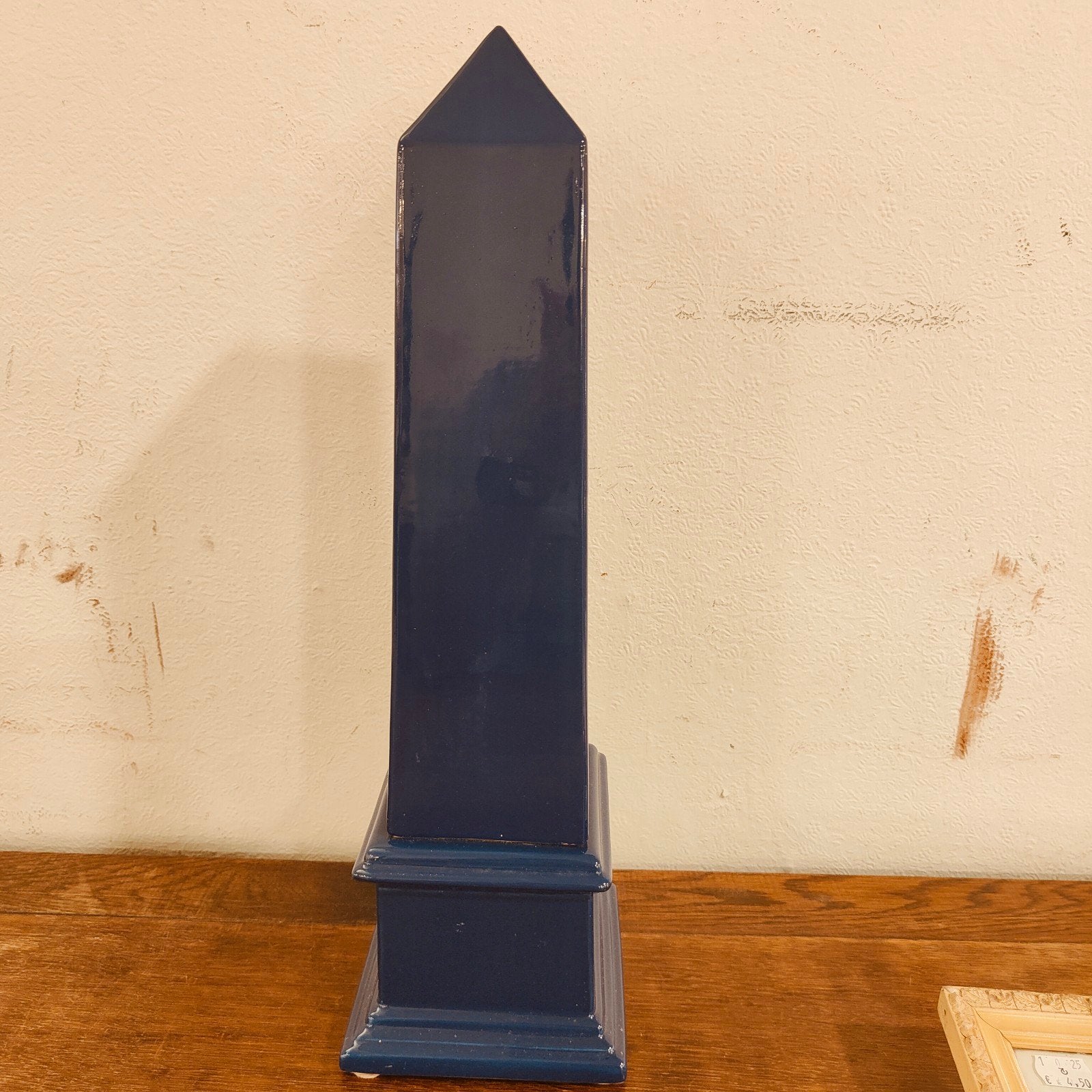 Keramieken Obelisk - Blauw, Ophalen of Verzenden