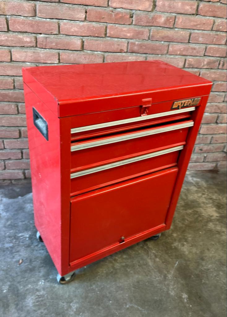 Waterloo Gereedschapskist op Wielen - Rood, Doe-het-zelf en Verbouw, Gereedschapskisten, Ophalen, Gebruikt