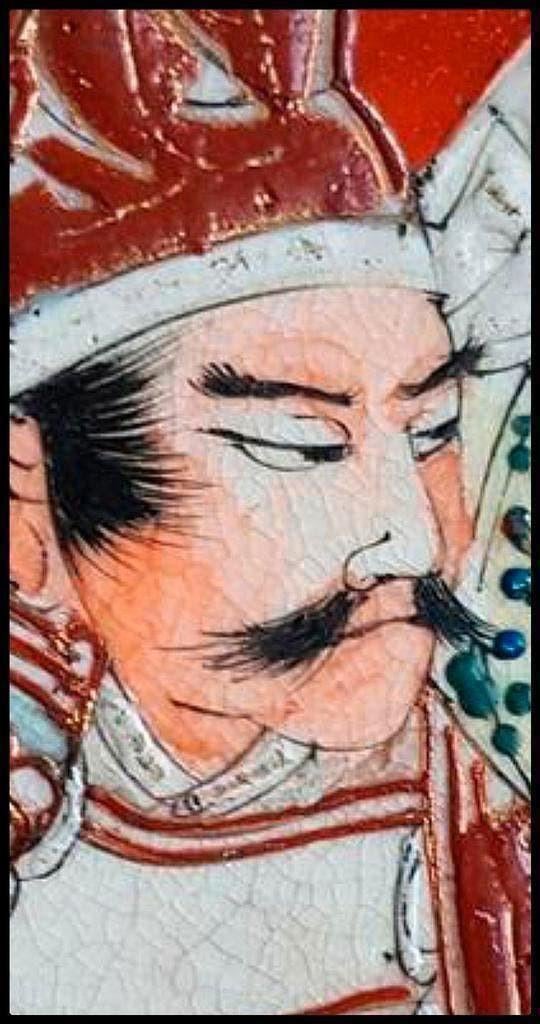 Antieke grote Japanse Meiji Satsuma twee Samurai, Ophalen of Verzenden