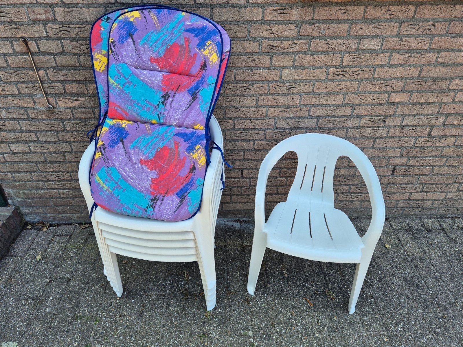 Tuinstoelen 6X plus kussens, Tuin en Terras, Ophalen, Kunststof