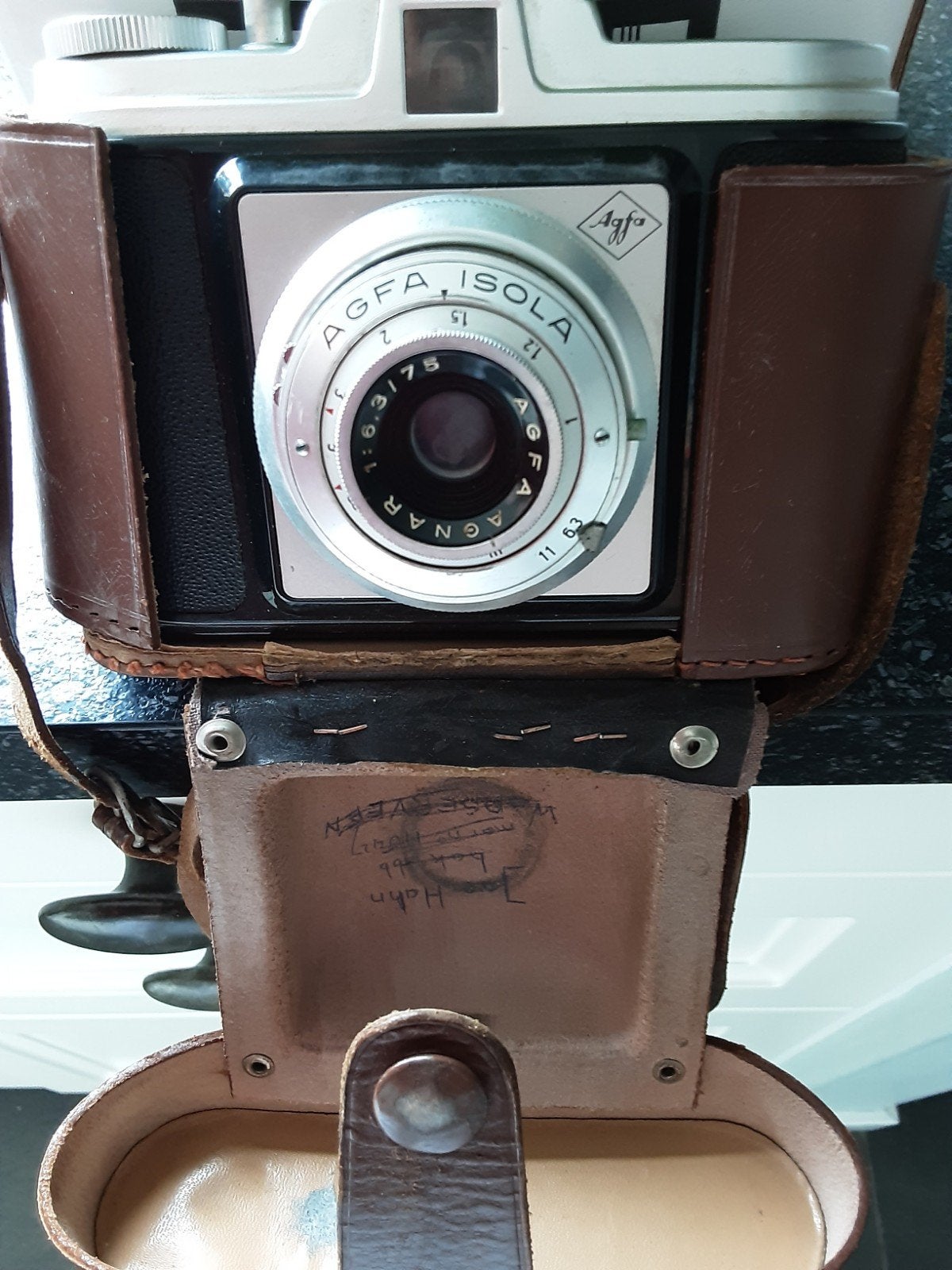 Vintage Agfa Isola camera met Agnar 1:6.3/75 lens, Ophalen of Verzenden, Gebruikt, Compact, Overige Merken