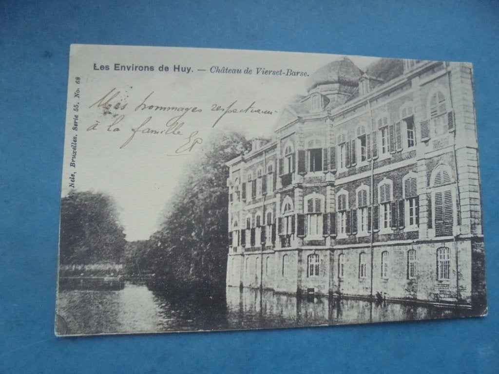Oude ansichtkaart belgië Les Environs de Huy -Chateau 1901, Verzamelen, Ophalen of Verzenden, Voor 1920, Gelopen, Brussel (Gewest)