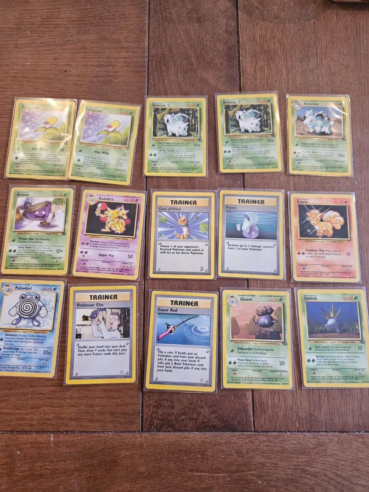pokemonkaarten 1995, Ophalen of Verzenden, Gebruikt, Meerdere kaarten