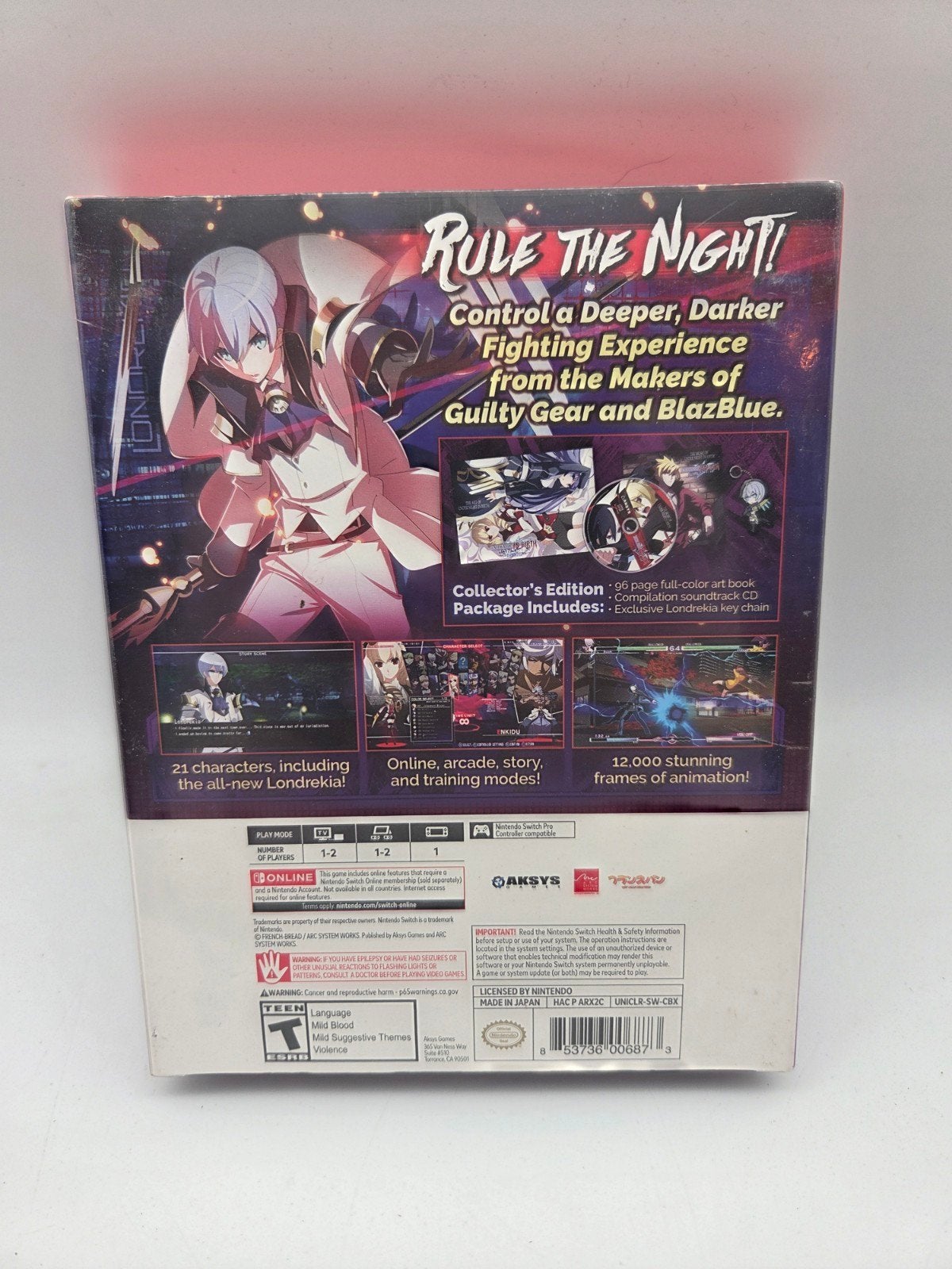 Under Night In-Birth Collector's Edition - Gese, Spelcomputers en Games, Vechten, Nieuw, Ophalen of Verzenden, Eén computer