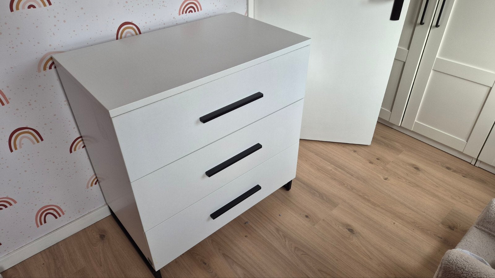Witte Commode met 3 Lades - Zo goed als nieuw, Ophalen, 50 tot 70 cm, Zo goed als nieuw, 75 tot 100 cm