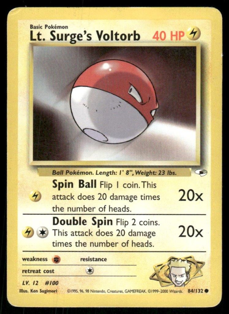 Lt. Surge's Voltorb 84/132 - Gym Heroes (EX), Verzenden, Gebruikt