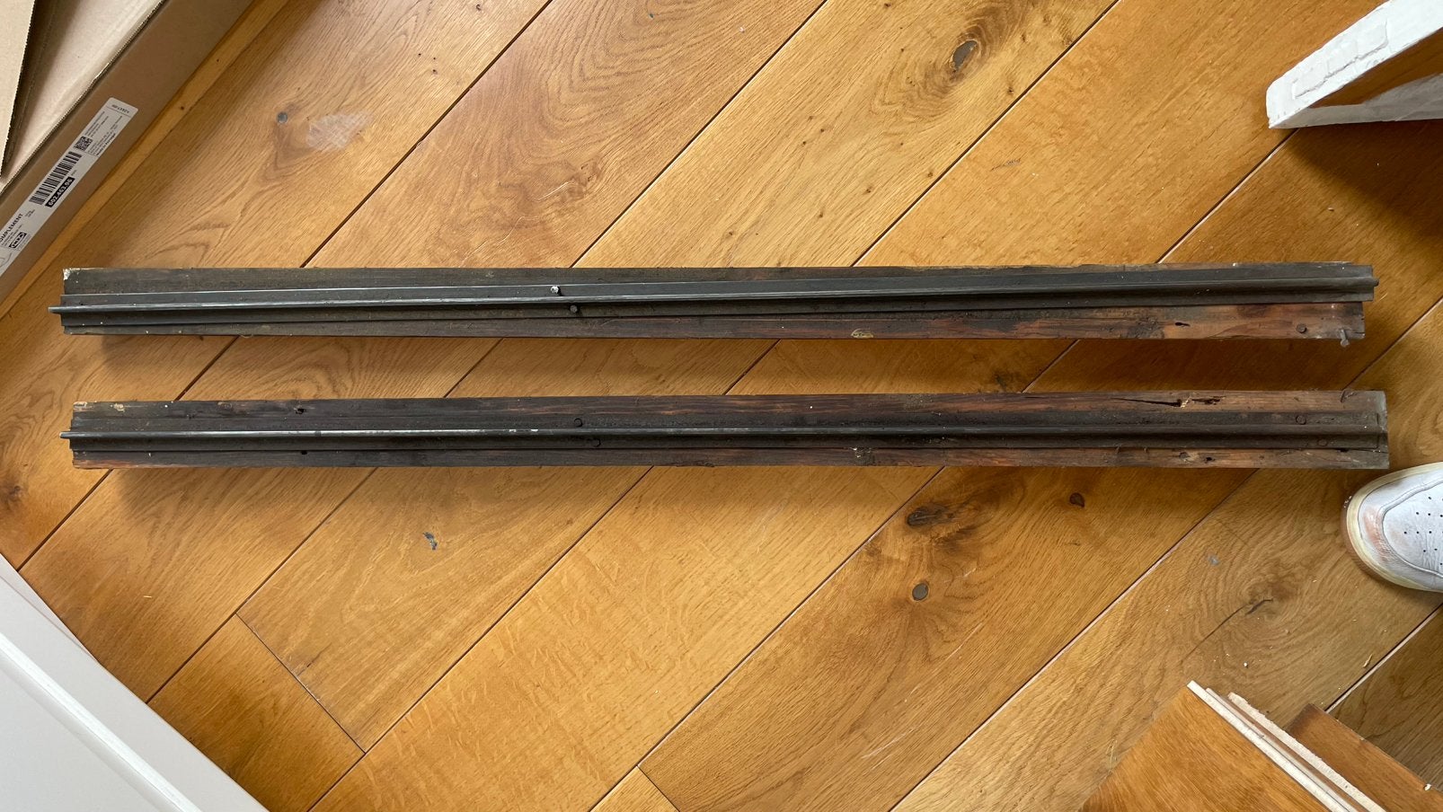 Ensuite schuifdeur rails 110x3cm, Doe-het-zelf en Verbouw, Deuren en Horren, Gebruikt, Binnendeur, Minder dan 200 cm, Schuifdeur