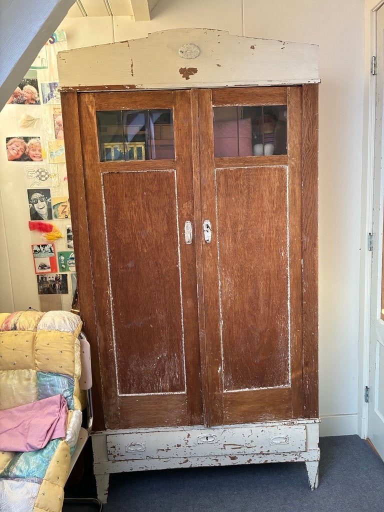 Jaren dertig kast, Huis en Inrichting, Kasten | Boekenkasten, Ophalen, Jaren dertig, Gebruikt, Met deur(en)