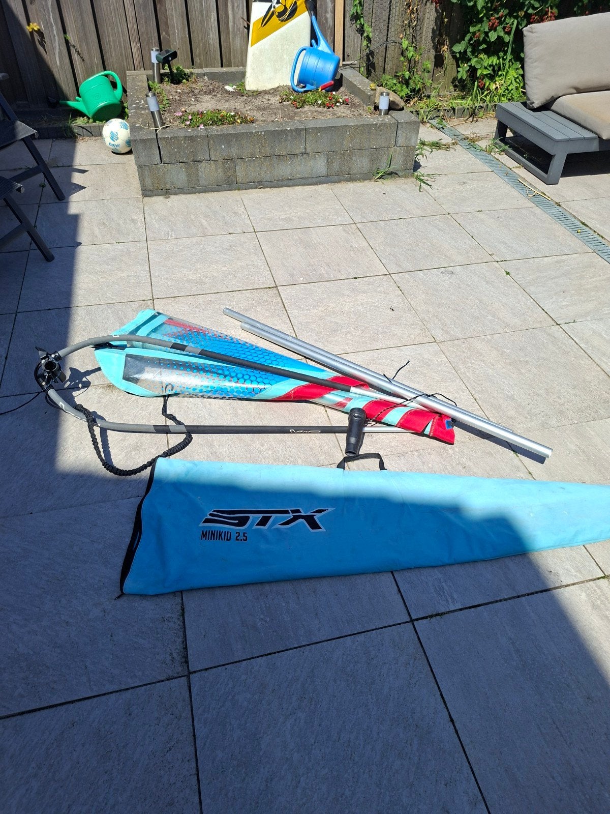 STX Minikid 2.5 Windsurf Zeil Compleet, Watersport en Boten, Windsurfen, Gebruikt, STX, Minder dan 3.5 m², Ophalen of Verzenden
