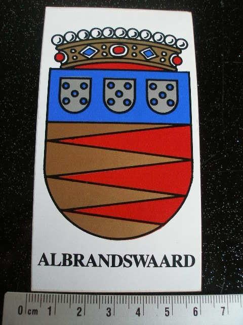 sticker plaats gemeente logo wapen embleem albrandswaard, Verzenden, Zo goed als nieuw, Overige typen
