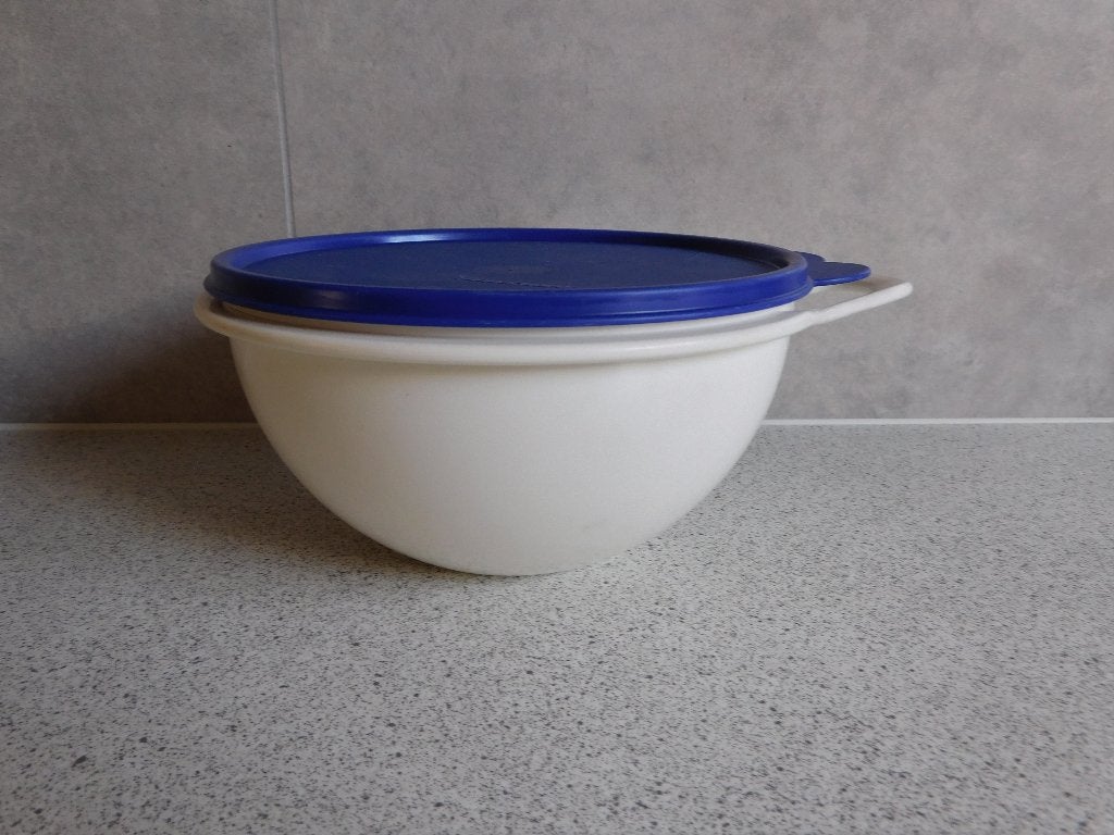 Tupperware Mixerkom 1,4 Ltr. Wit Kobalt, 1400 ml, Wit, Overige typen, Ophalen of Verzenden