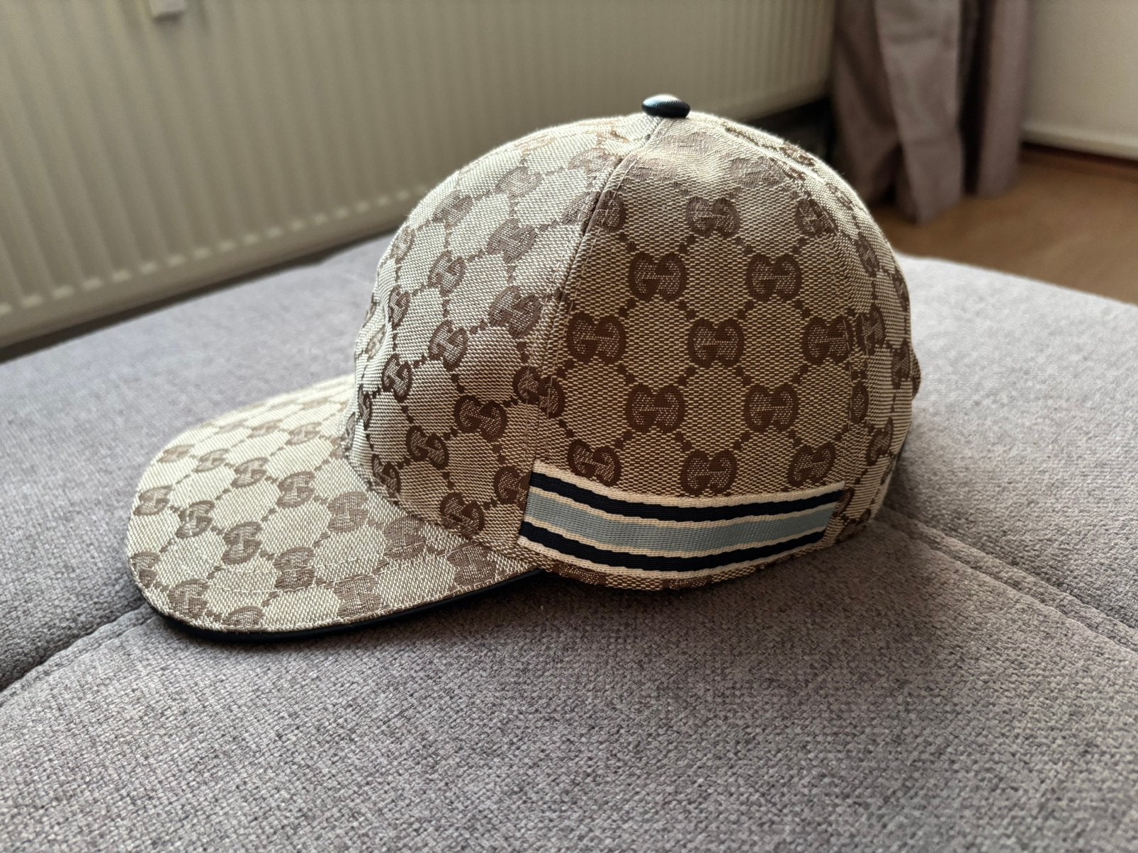Gucci Pet Lichtblauw, Kleding | Heren, Hoeden en Petten, Ophalen of Verzenden, Nieuw, 57 cm (M, 7⅛ inch) of minder, Pet