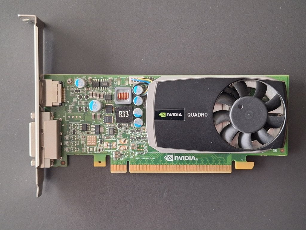 Nvidia Quadro 1GB videokaart vintage pc dvi vga display-port, Computers en Software, Videokaarten, Gebruikt, PCI-Express 2, GDDR3