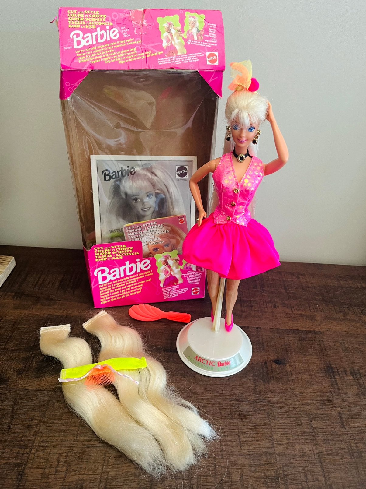 Vintage barbie cut n style, Ophalen of Verzenden, Gebruikt, Barbie