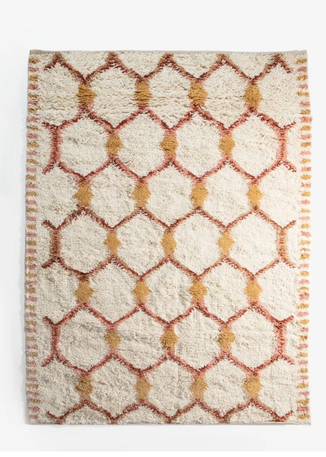 Sissy-Boy Vloerkleed Honeycomb 170x240cm, Ophalen, Crème, 150 tot 200 cm, Zo goed als nieuw