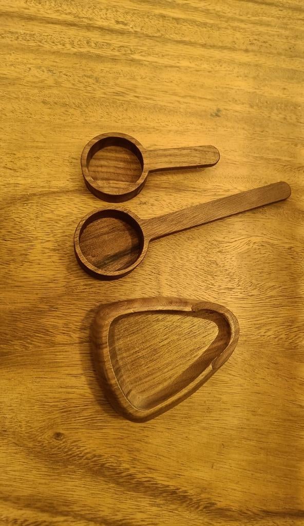 Luxe Walnoot houten barista set schep lepels, Ophalen of Verzenden, Nieuw