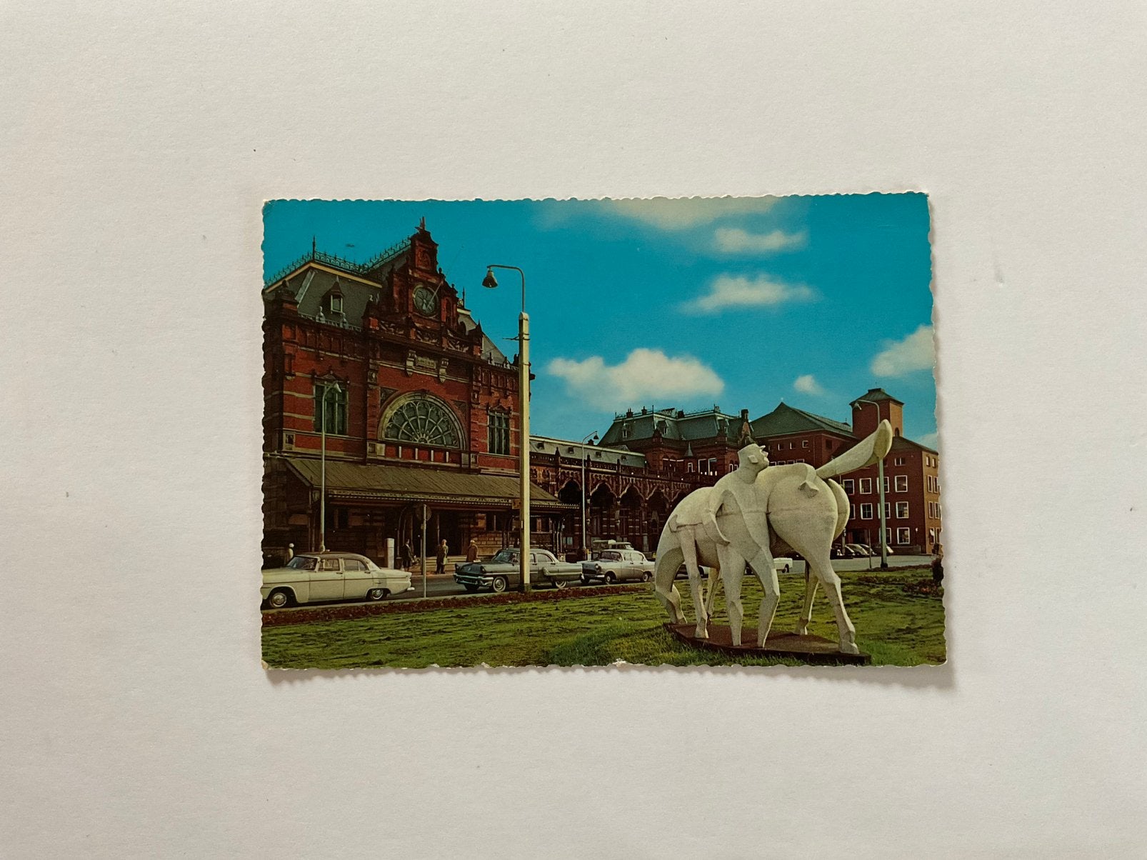 Groningen Station ansichtkaart #20, Ophalen of Verzenden, 1940 tot 1960, Gelopen, Groningen