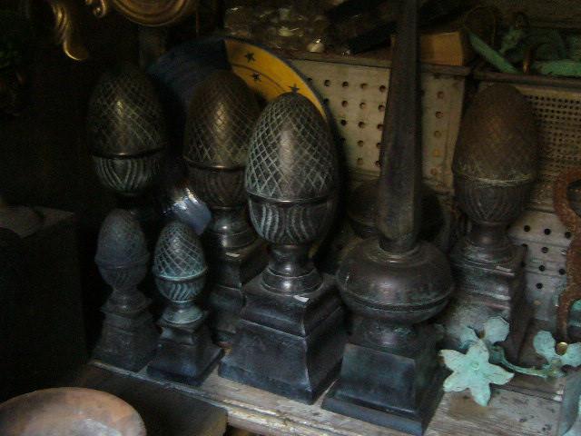 Brons ornament pinakel pine appel voor hek dak open haard, Ophalen, Nieuw