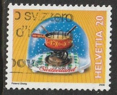 Zwitserland 2000 1710 Bol 20c Raclette, Gest, Ophalen of Verzenden, Gestempeld