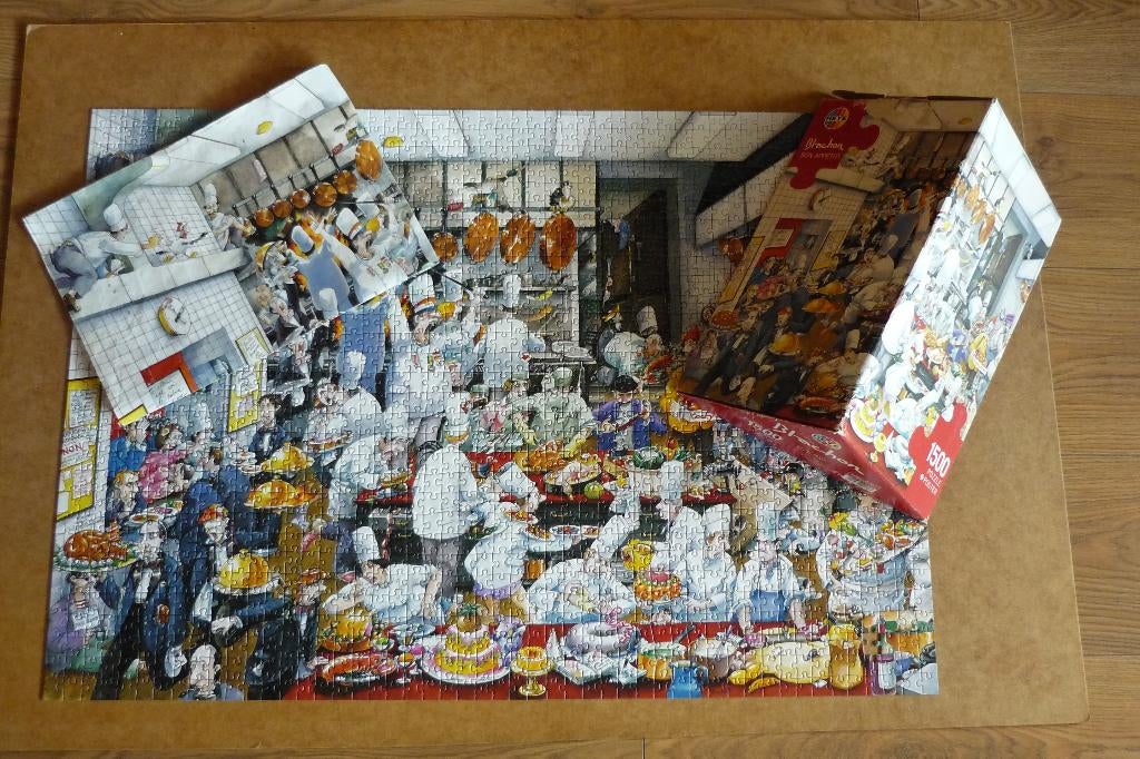 Heye Blachon '' BON APPÉTIT! '' + Poster 1500 -1 st., Ophalen of Verzenden, 500 t/m 1500 stukjes, Gebruikt, Legpuzzel