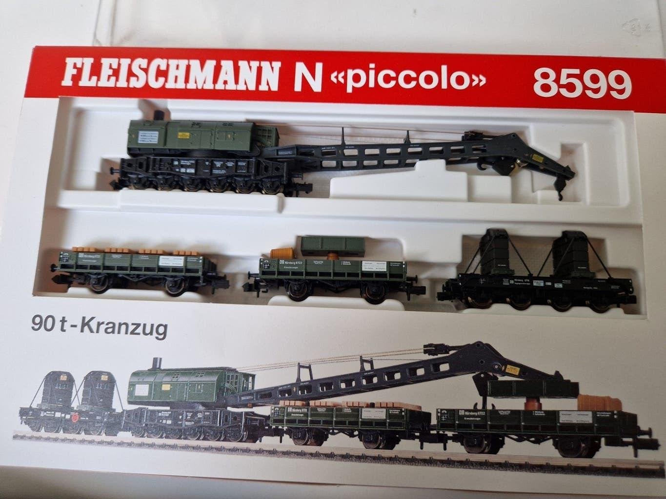 Fleischmann N kraanset ovp 8599, Gelijkstroom, Fleischmann, Wagon, Ophalen of Verzenden
