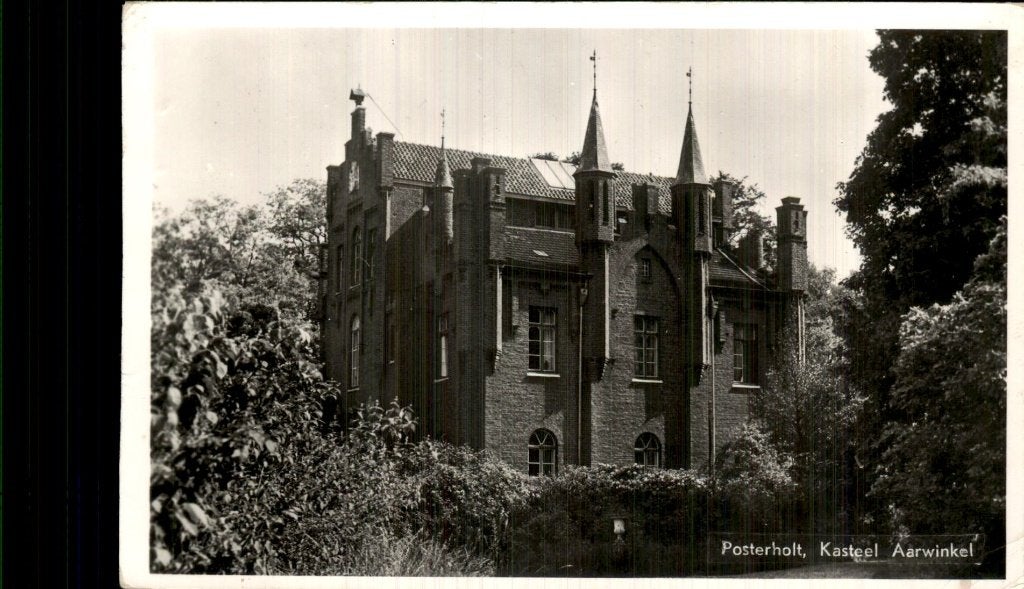 Posterholt - Kasteel - Aarwinkel, Verzamelen, Ansichtkaarten | Nederland, Ophalen of Verzenden, 1940 tot 1960, Gelopen, Limburg