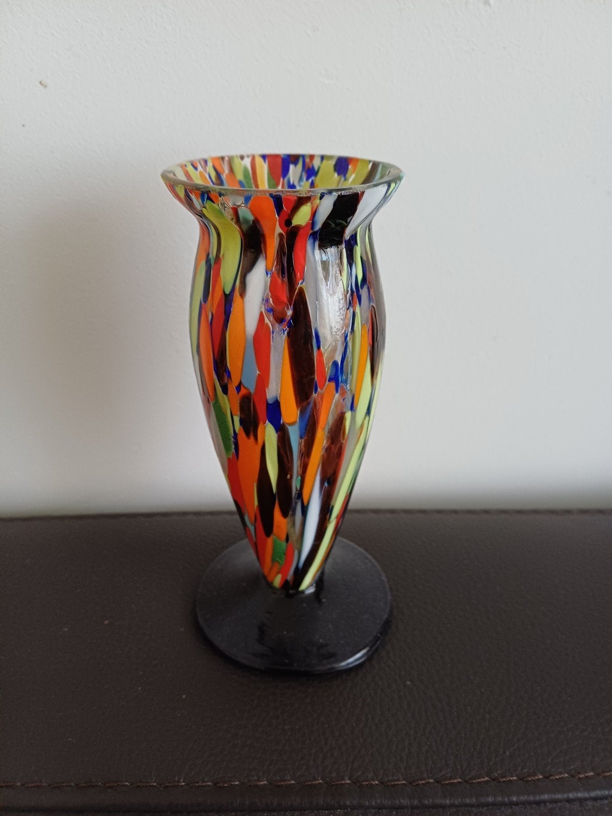 Boheems Art Deco Glazen Vaasje, Meerleurig, Rond 1925, Ophalen of Verzenden