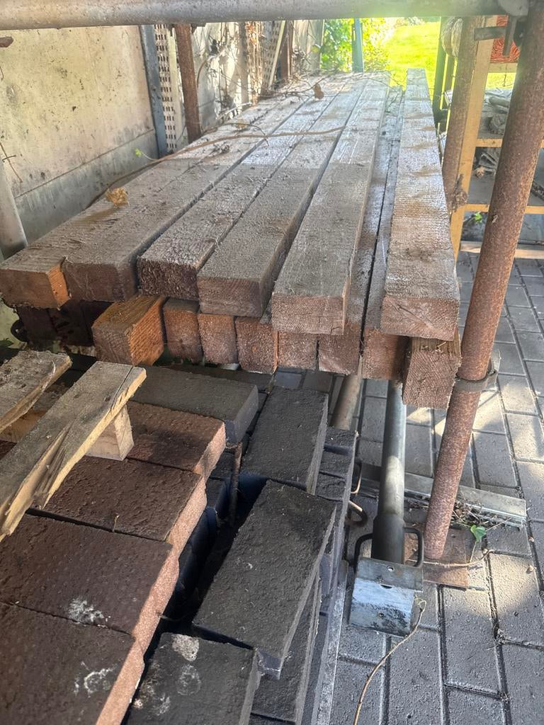 Vurenhouten balken 68x105x 2900mm, Ophalen of Verzenden, Zo goed als nieuw, 250 tot 300 cm, 50 mm of meer