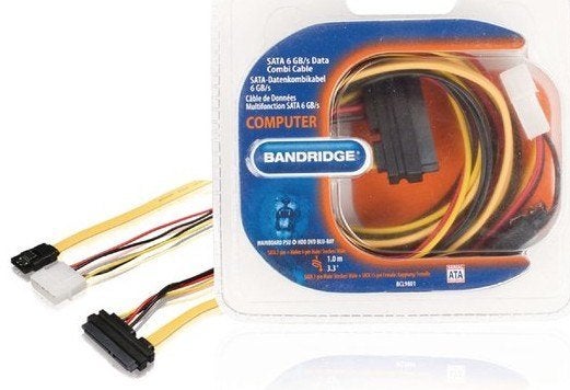 Partij 20 stuks: Sata kabel 6GB/s 1 meter Nieuw Sata combi, Computers en Software, Pc- en Netwerkkabels, Ophalen of Verzenden