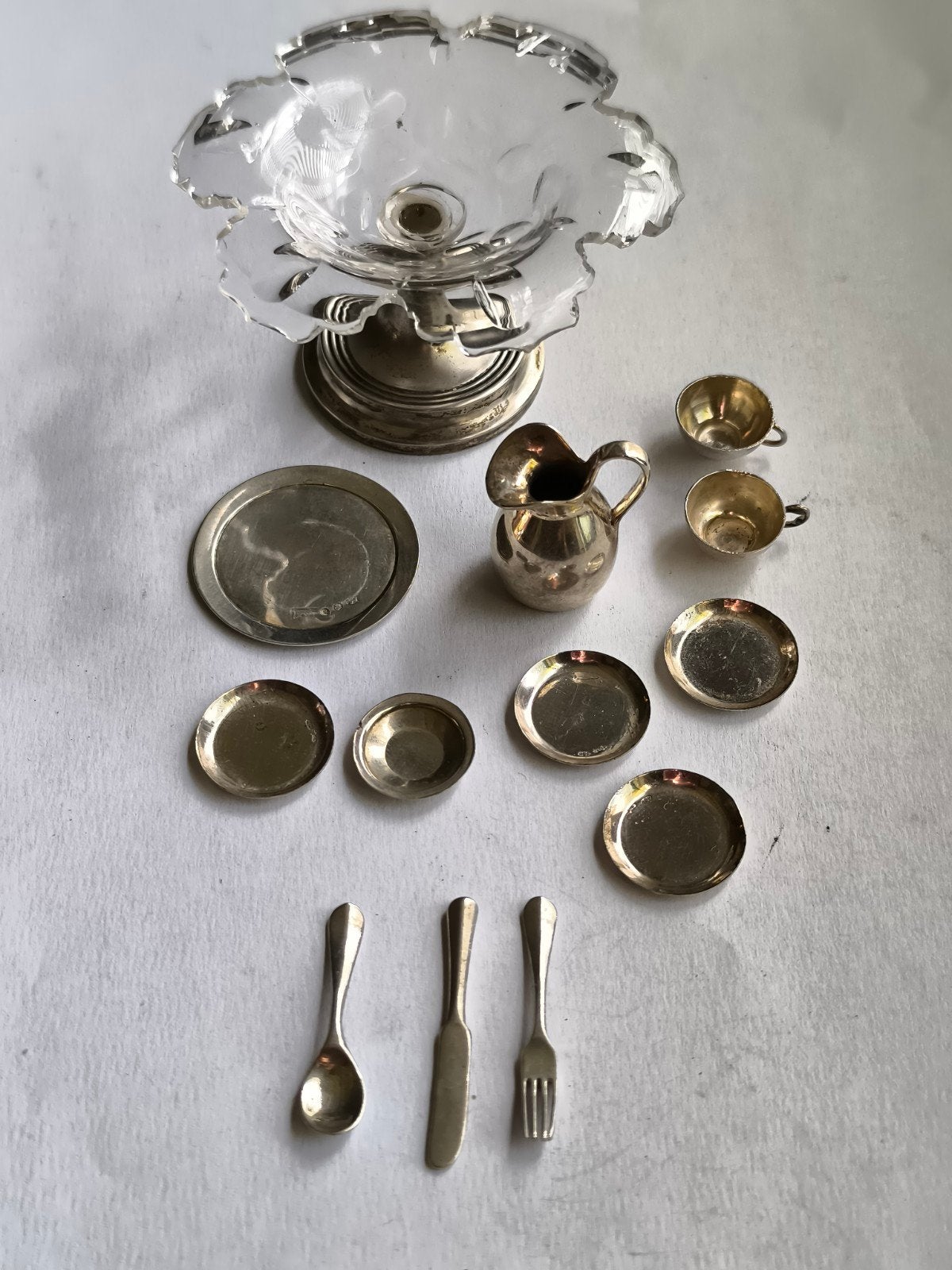 miniatuur zilver totaal 13 delen, Ophalen of Verzenden, Zilver