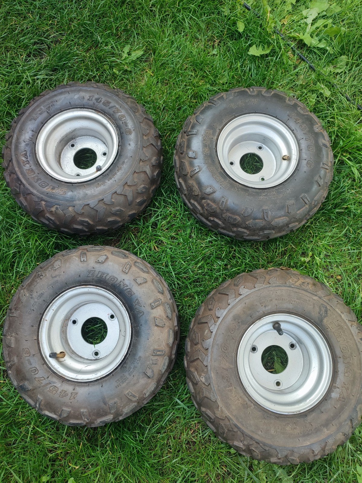 Zhong Ya 145/70-6 ATV Banden en Velgen (Set van 4), Ophalen of Verzenden, Gebruikt