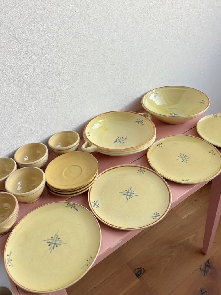 Antiek servies set de goede waagen, Ophalen of Verzenden