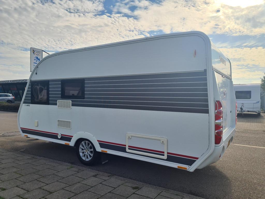 Solifer Artic 480, Caravans en Kamperen, Standaardzit, Solifer, Tot en met 4, Dwarsbed