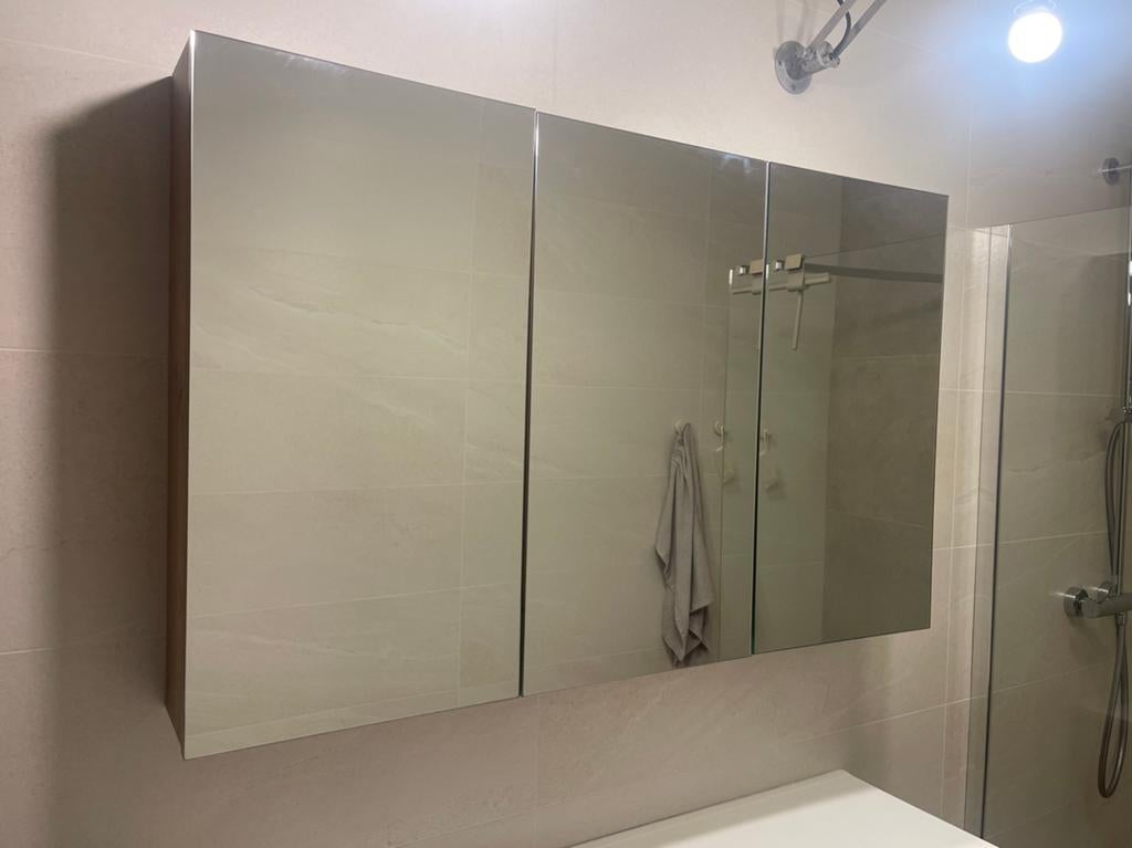 Spiegelkast badkamer 150x75, Spiegelkast, Zo goed als nieuw, Minder dan 25 cm, Minder dan 100 cm