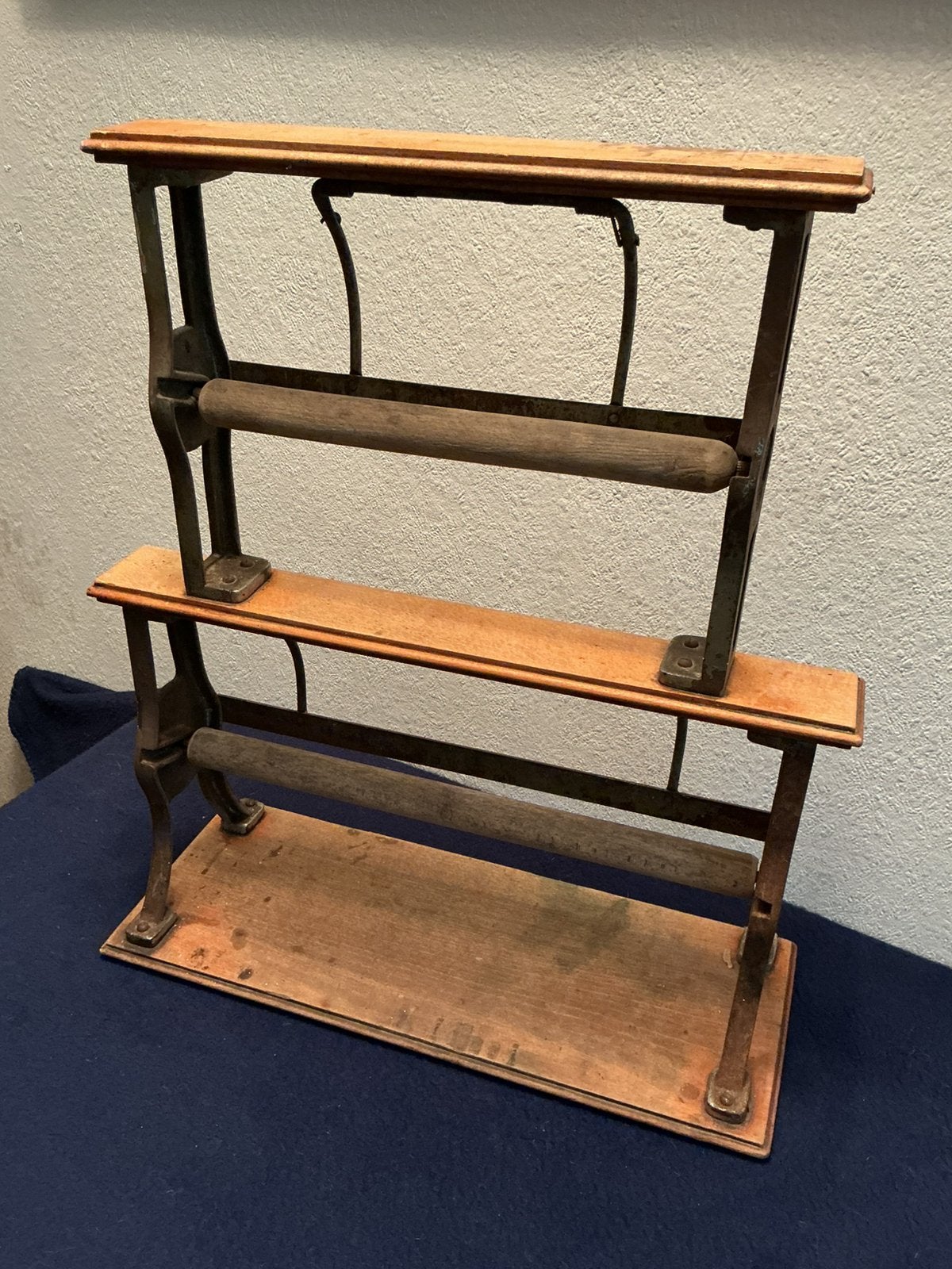 vintage dubbele papierrolhouder, Diversen, Ophalen, Gebruikt