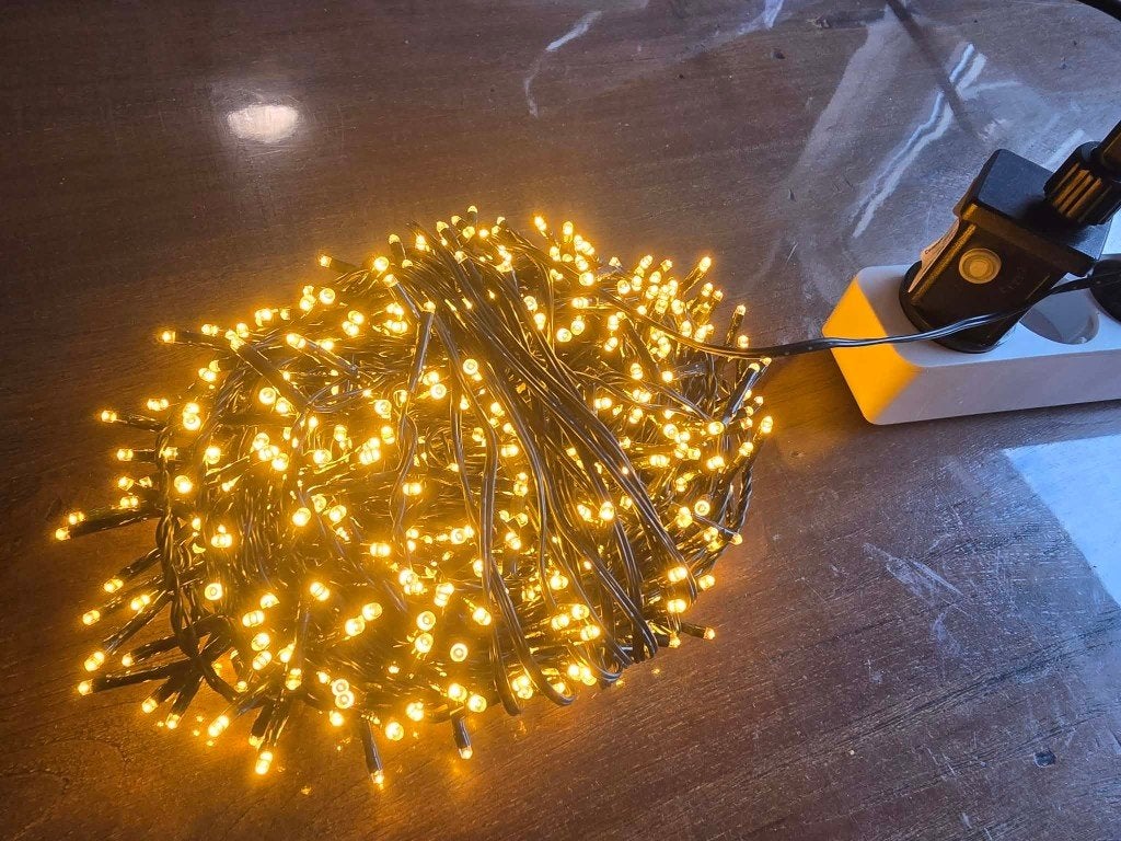 LED Kerstverlichting – 16 meter | 750 Warm Witte LED's, Diversen, Kerst, Ophalen of Verzenden, Zo goed als nieuw