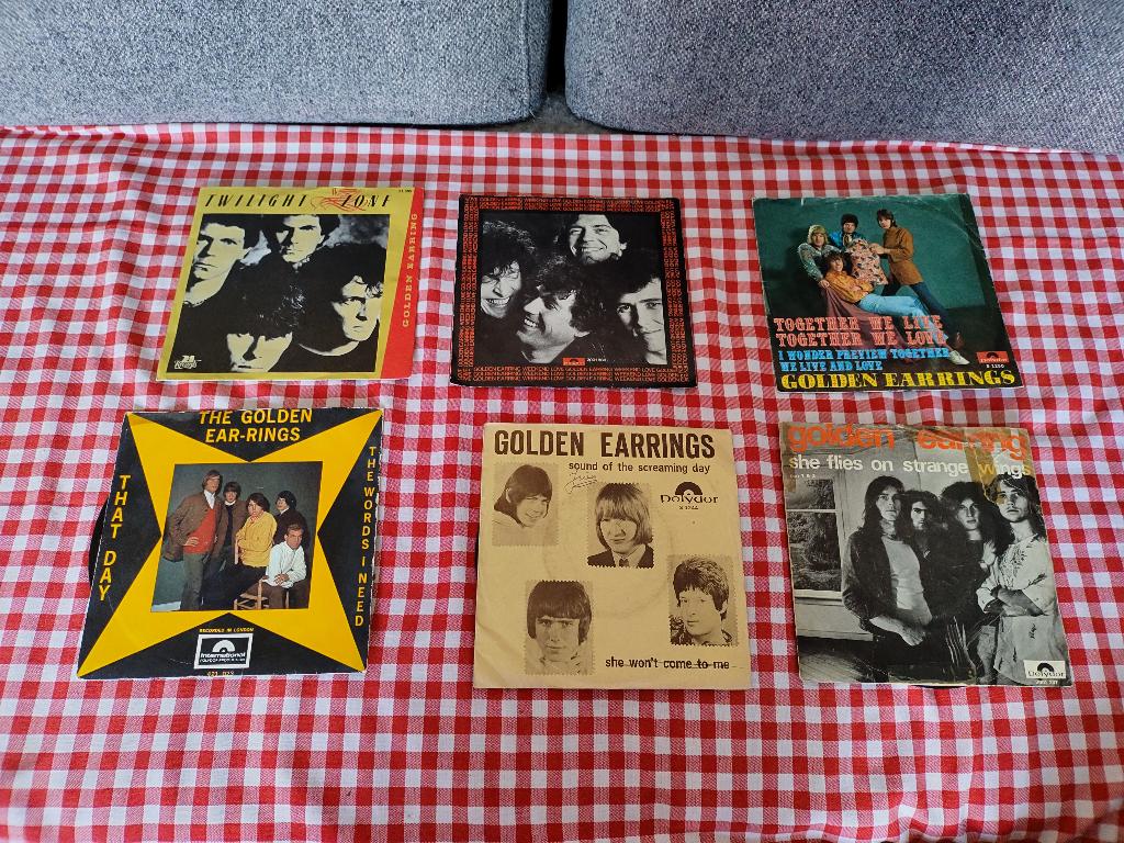 Golden Earring 7 inch  Twilight Zone, That Day etc 6 stuks, Fotohoes, Ophalen of Verzenden, Gebruikt, Pop