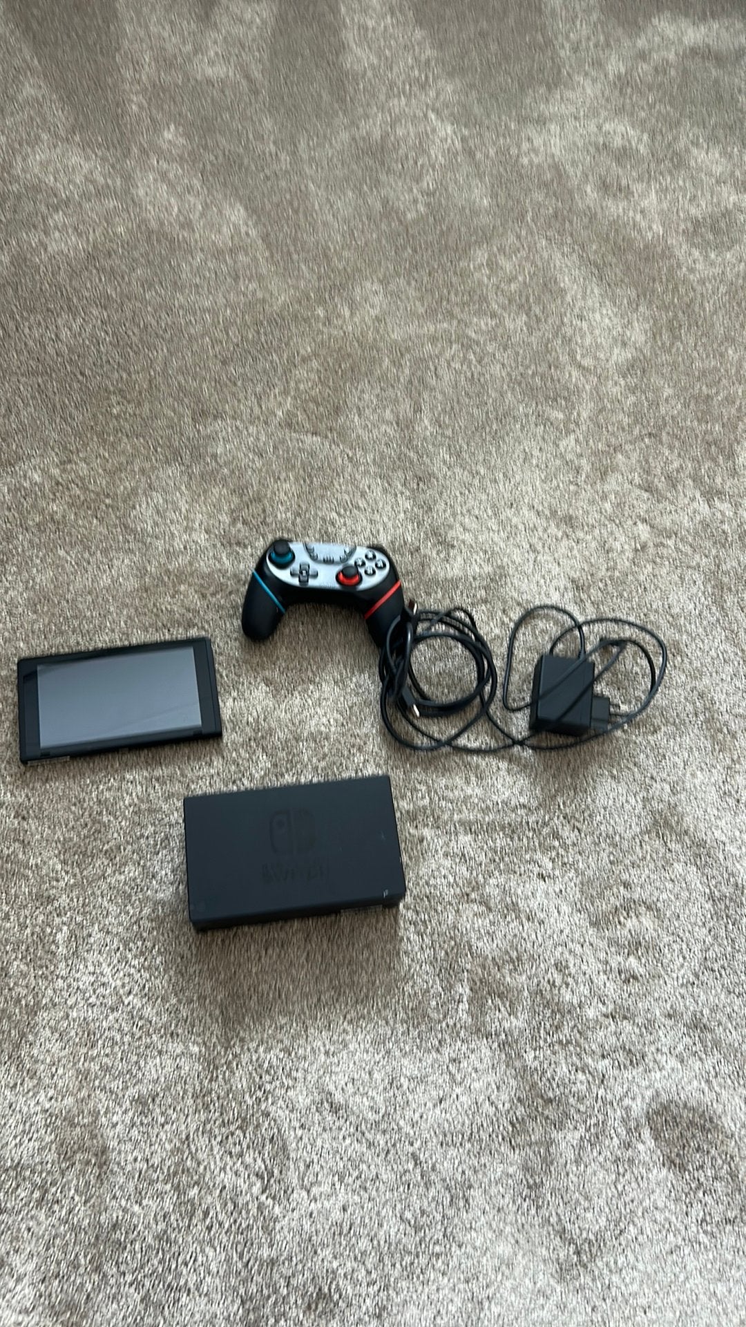 Nintendo switch console met pro controller en dock, Spelcomputers en Games, Ophalen of Verzenden, Gebruikt, Met 1 controller, Switch 2019 Upgrade