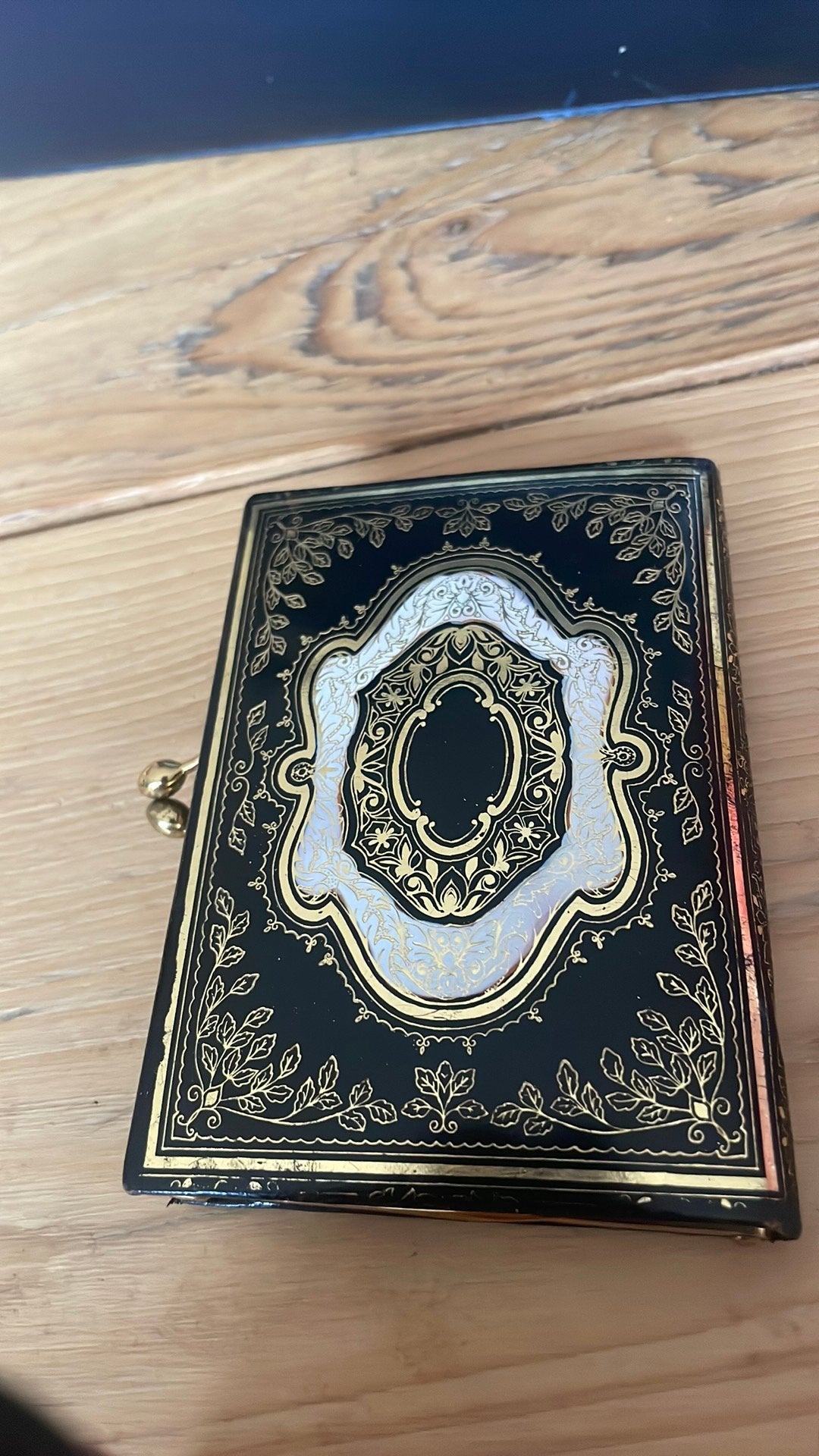 Leren vintage beurs 60/70 jaren, Ophalen of Verzenden, Zo goed als nieuw, Zwart
