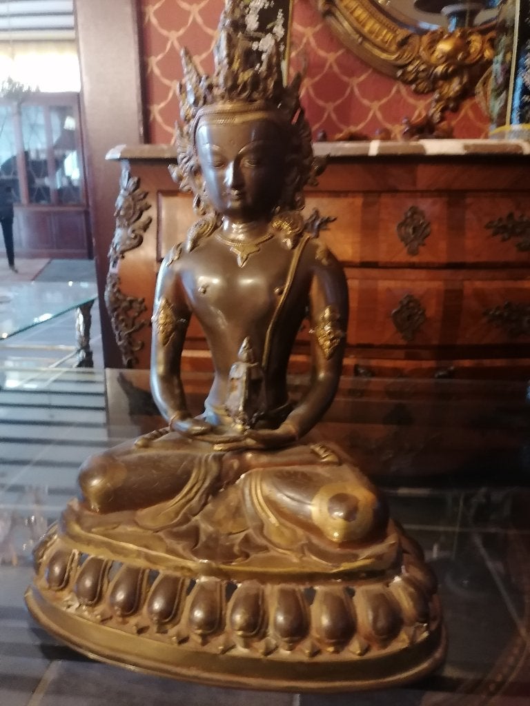bronze tibet buddha 38 cm, Ophalen