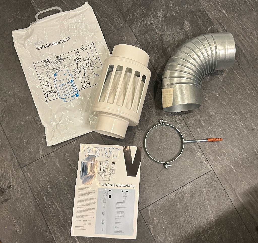 Ventilatie-Wisselklep + bocht, Overige materialen, Overige typen, Nieuw, Ophalen of Verzenden