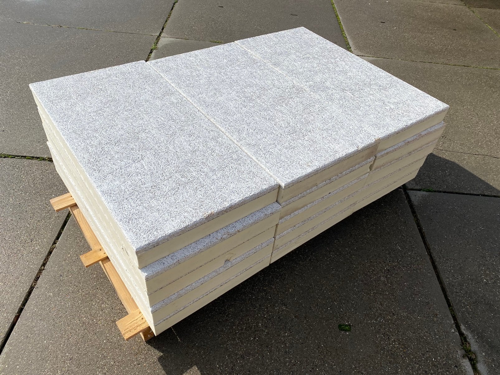 Houtwolcement met pir, 10 tot 15 m², Ophalen of Verzenden, Zo goed als nieuw, Hardschuim (Pir)