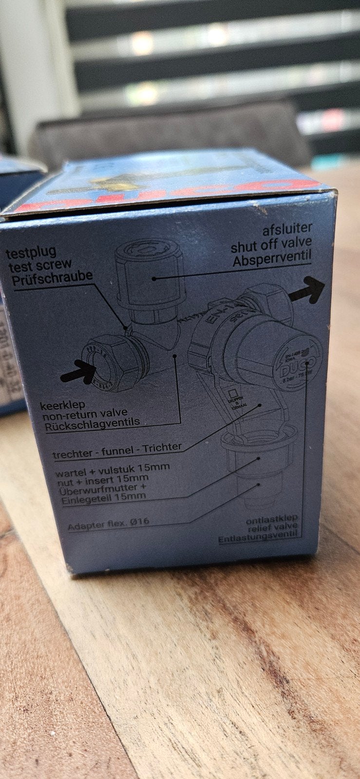 Duco Inlaatcombinatie 15mm Knel, Ophalen of Verzenden