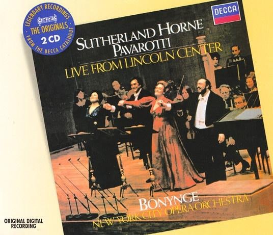 SUTHERLAND HORNE PAVAROTTI Live 2 - CD BONYNGE DECCA ZGAN, Ophalen of Verzenden, Romantiek, Zo goed als nieuw, Vocaal