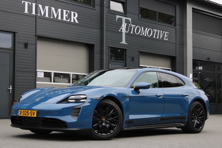 Porsche Taycan Sport Turismo GTS 93 kWh - Dealer onderhouden, Auto's, Automaat, Gebruikt, Zwart, 71 kWh