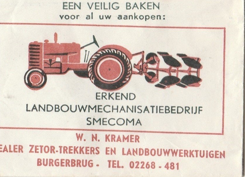 dealer ZETOR Trekkers W Kramer Burgerbrug - SMECOMA - ploeg, Ophalen of Verzenden
