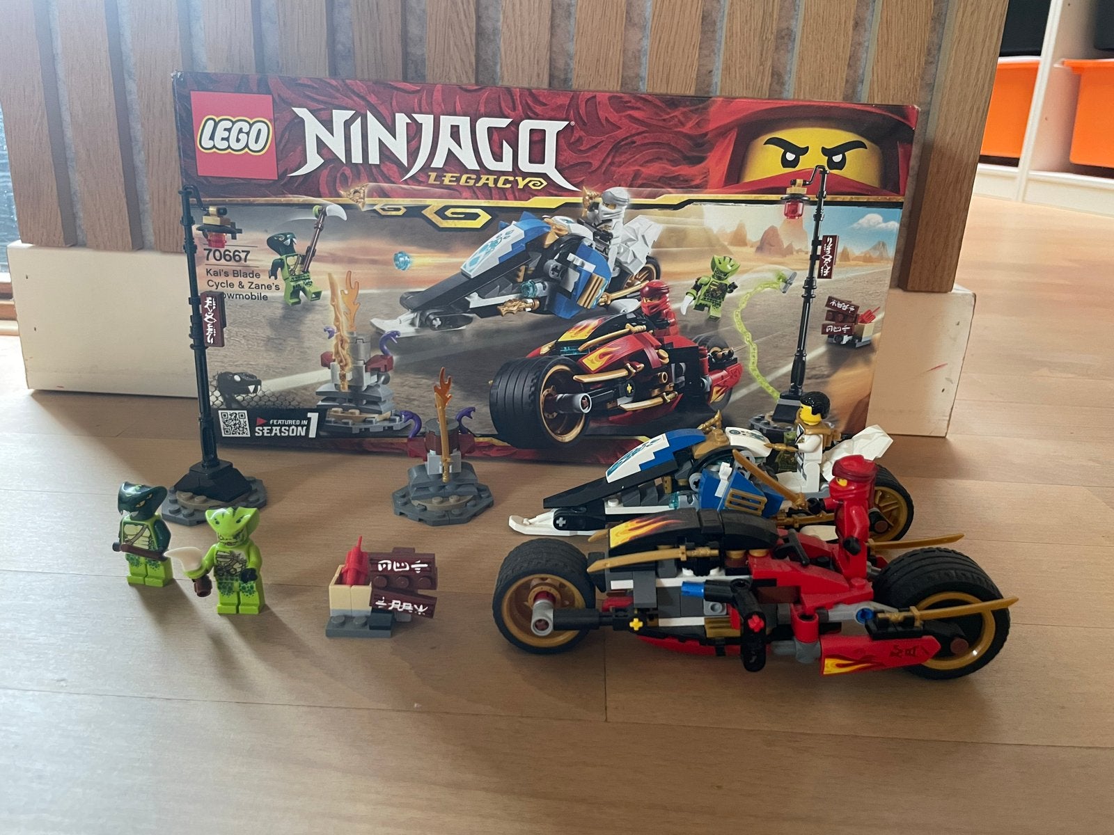 Lego Ninjago Legacy 70667 Kai's Blade Cycle & Zane's Snowmob, Ophalen, Overige typen, Zo goed als nieuw, Ninjago