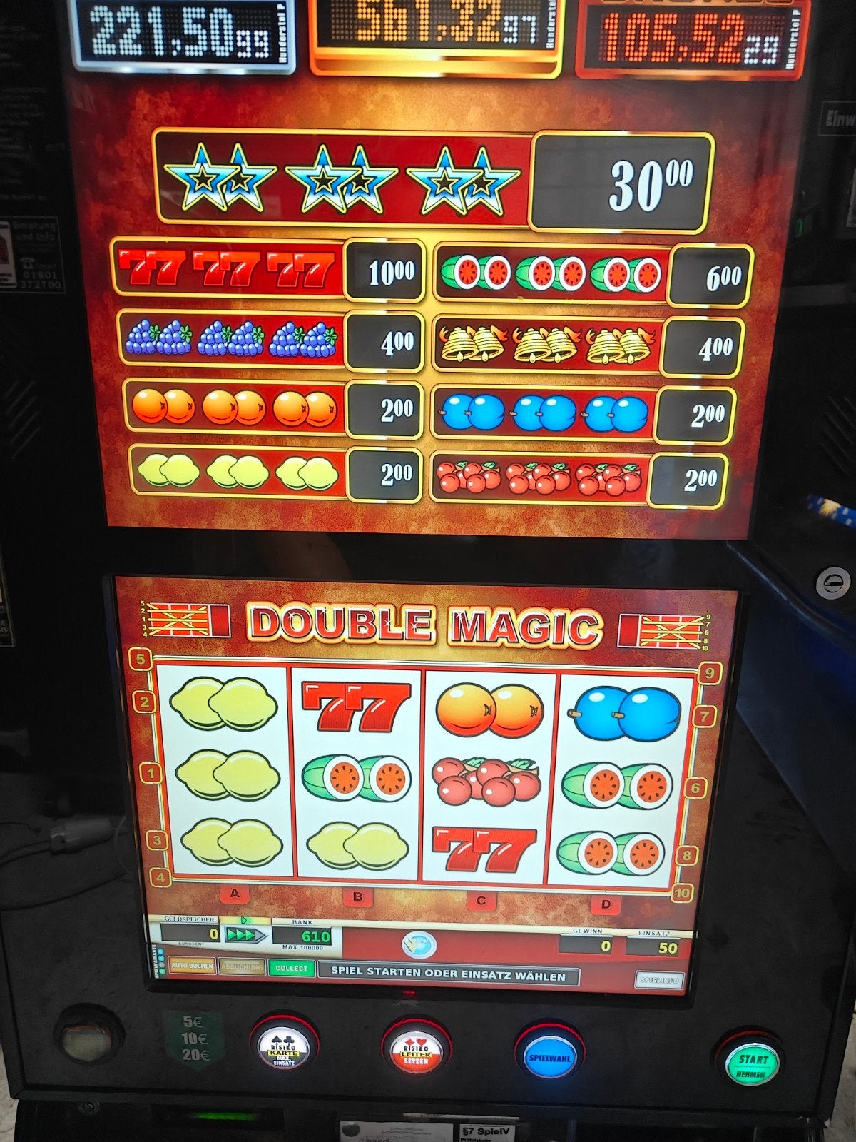 Jvh R2 (wand)gokkast met 20 leuke spellen!, Euro, Ophalen, Zo goed als nieuw, Met sleutels