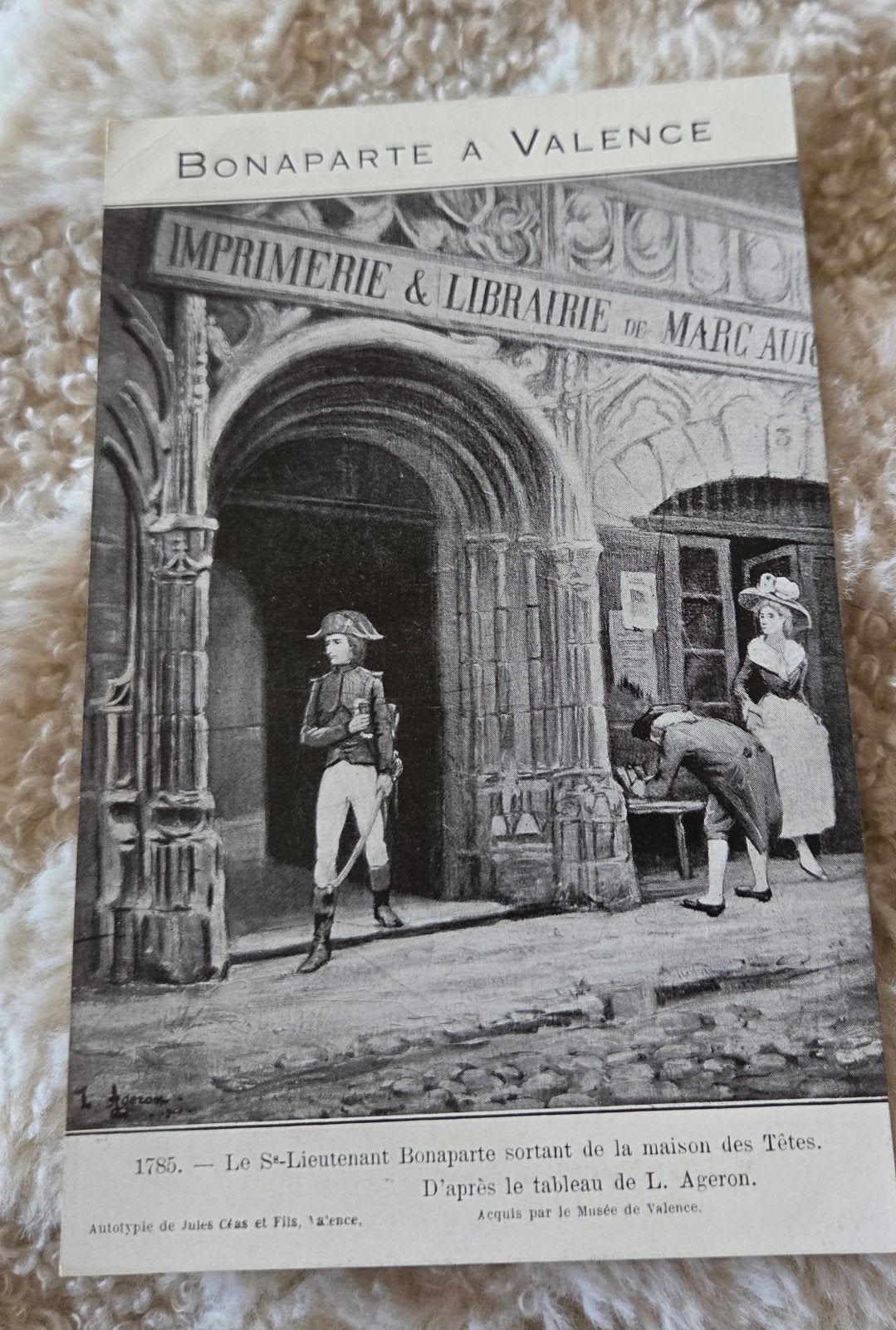 Oude Postkaart: Bonaparte te Valence (1785), Verzenden, Voor 1920, Gelopen, Overige thema's